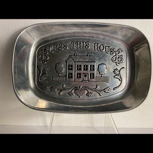 Wilton Armetale Bless this house serving dish used